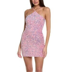 Helsi Abby Sequin Halter Mini Dress NWT